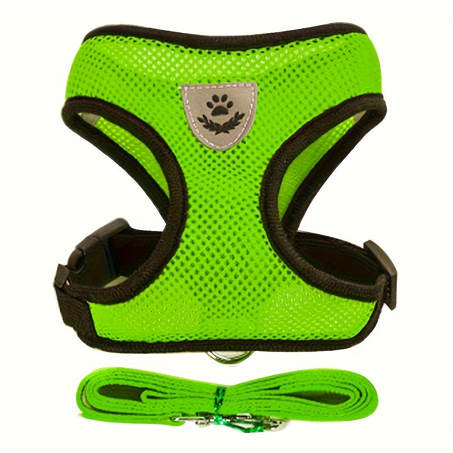 Dog Harnesses Leash, Mesh Cloth Pet Collars