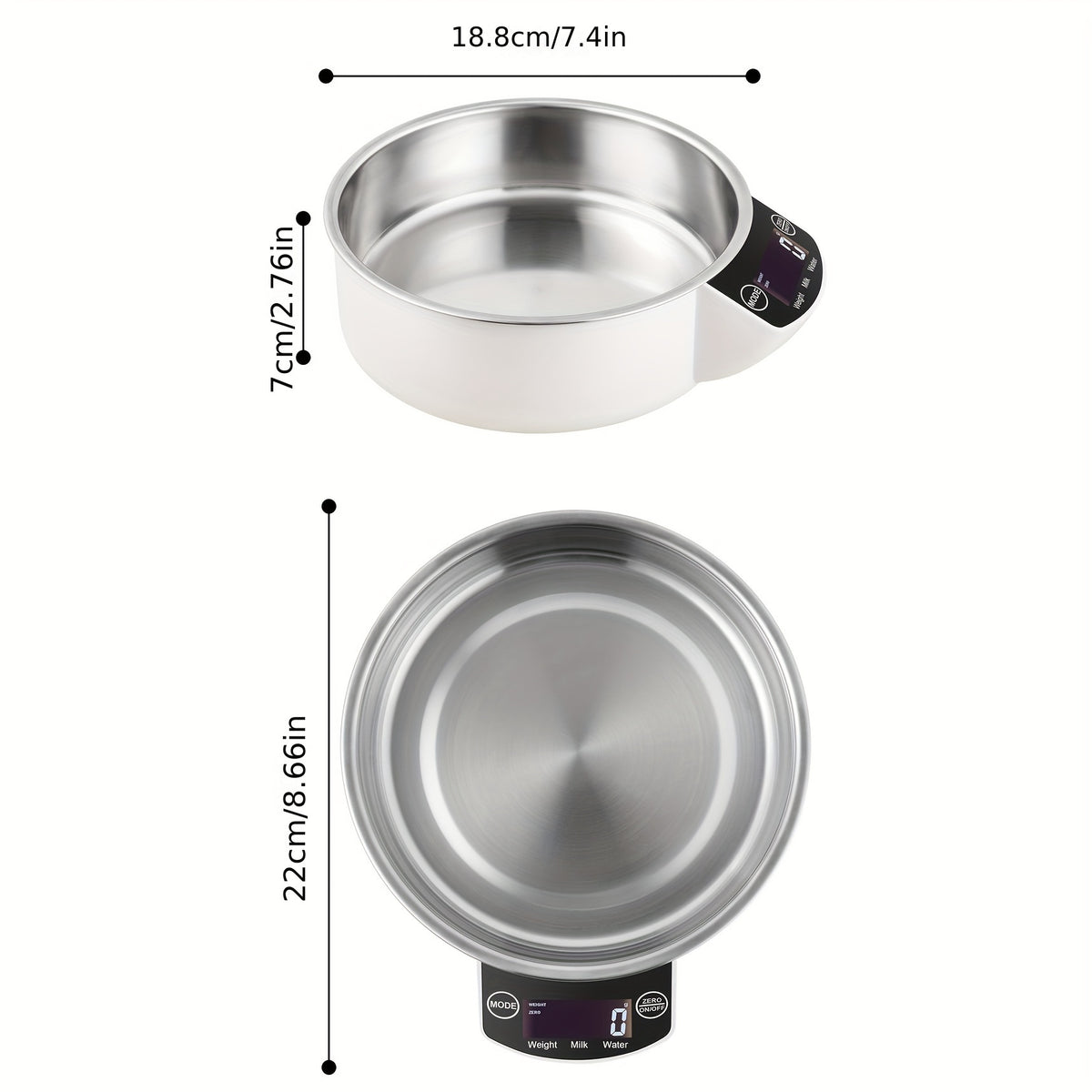 Digital Kitchen Scale With Backlight, Food Scale, Weighing Scale With Bowl