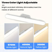 1/2 Modern LED Vanity Light, Makeup Mirror Lamp with Touch Control 3000K-6000K, USB Rechargeable, Magnetic Rotating Design for Dressing Table Mirrors, ≤36V, 1200mAh Battery