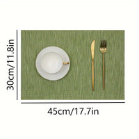 Washable Placemat, PVC Non-slip Heat Insulation Placemat, Heat Resistant Mat