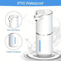 A 380Ml Bathroom Liquid Dispenser for Hand Soap, Featuring a Rechargeable, Wall-Mounted Automatic Sensor.