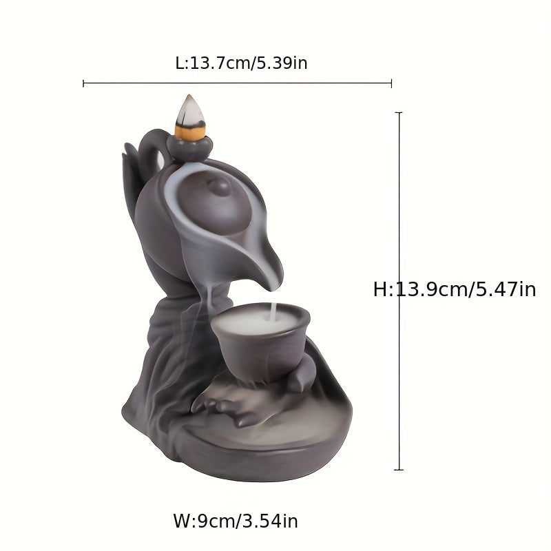 Backflow Waterfall Smoke Design Ceramic Incense Burner