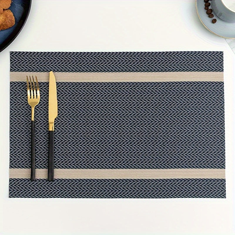 Washable Placemat, PVC Non-slip Heat Insulation Placemat, Heat Resistant Mat