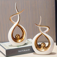 A pair of simple and modern home decoration ornaments
