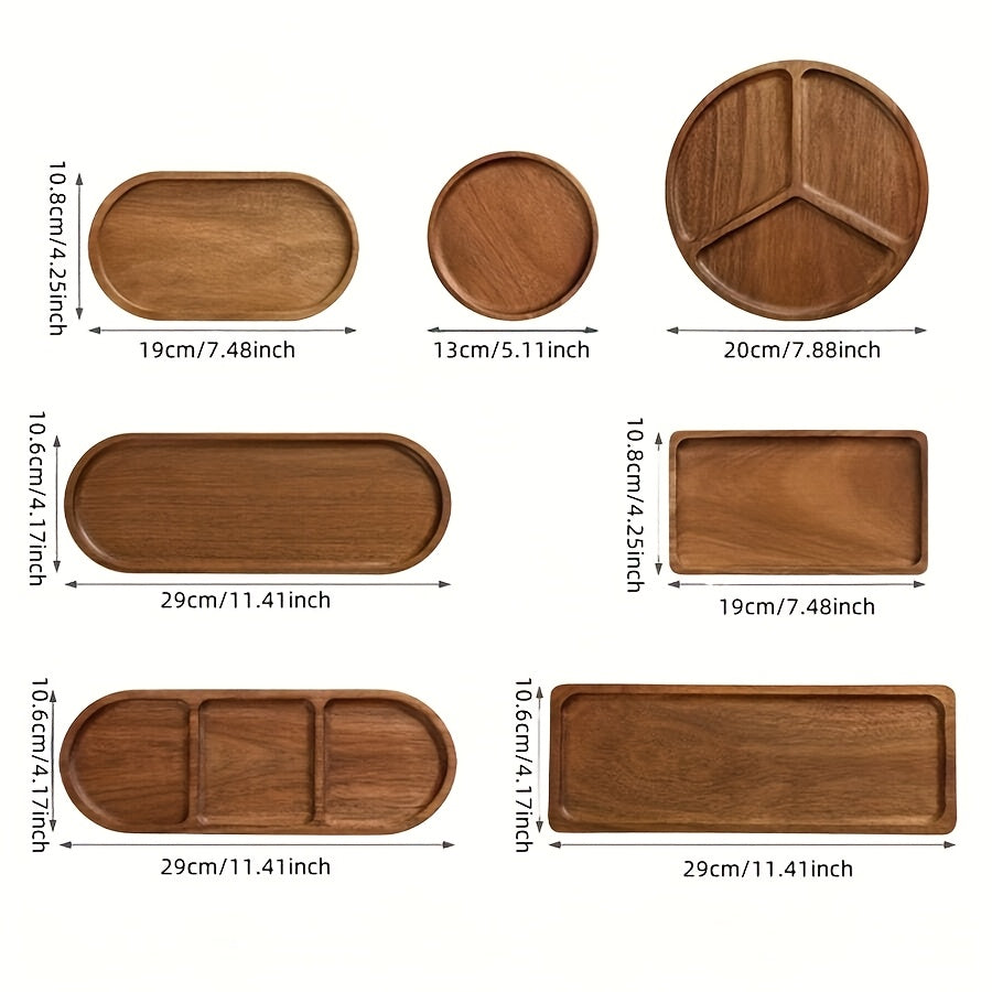 Versatile Jujube Wood Tray - Oval-Shaped, Perfect for Snacks, Cakes, Bread, Fruits, And Tea - an Ideal Choice for Home Kitchens, Parties, And Afternoon Tea.