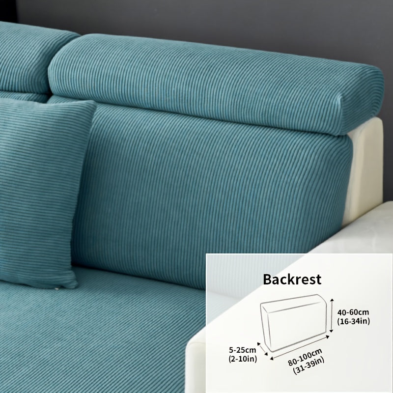 Modern Stretch Sofa Slipcovers - 1 Piece Polar Fleece Fabric Couch Protector, Machine Washable Sofa Cover, Fits Armchair to 4-Seater Sectional, Pet & Kid Friendly Furniture Protection