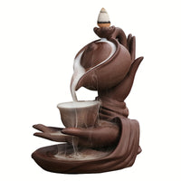 Backflow Waterfall Smoke Design Ceramic Incense Burner