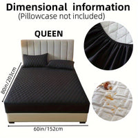 1pc Layered Solid Color Waterproof Mattress Protector (Without Pillowcase And Pillow Insert) Soft And Comfortable Mattress Cover Bedroom Guest Room Bedding Waterproof Mattress Protector Room Bedspread Non-slip All-inclusive P
