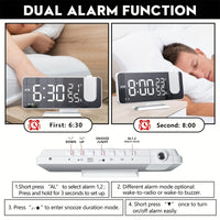 Smart Digital Alarm Clock with FM Radio, LED Display