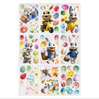 Happy Easter Window Clings - 9 Sheets /75pcs