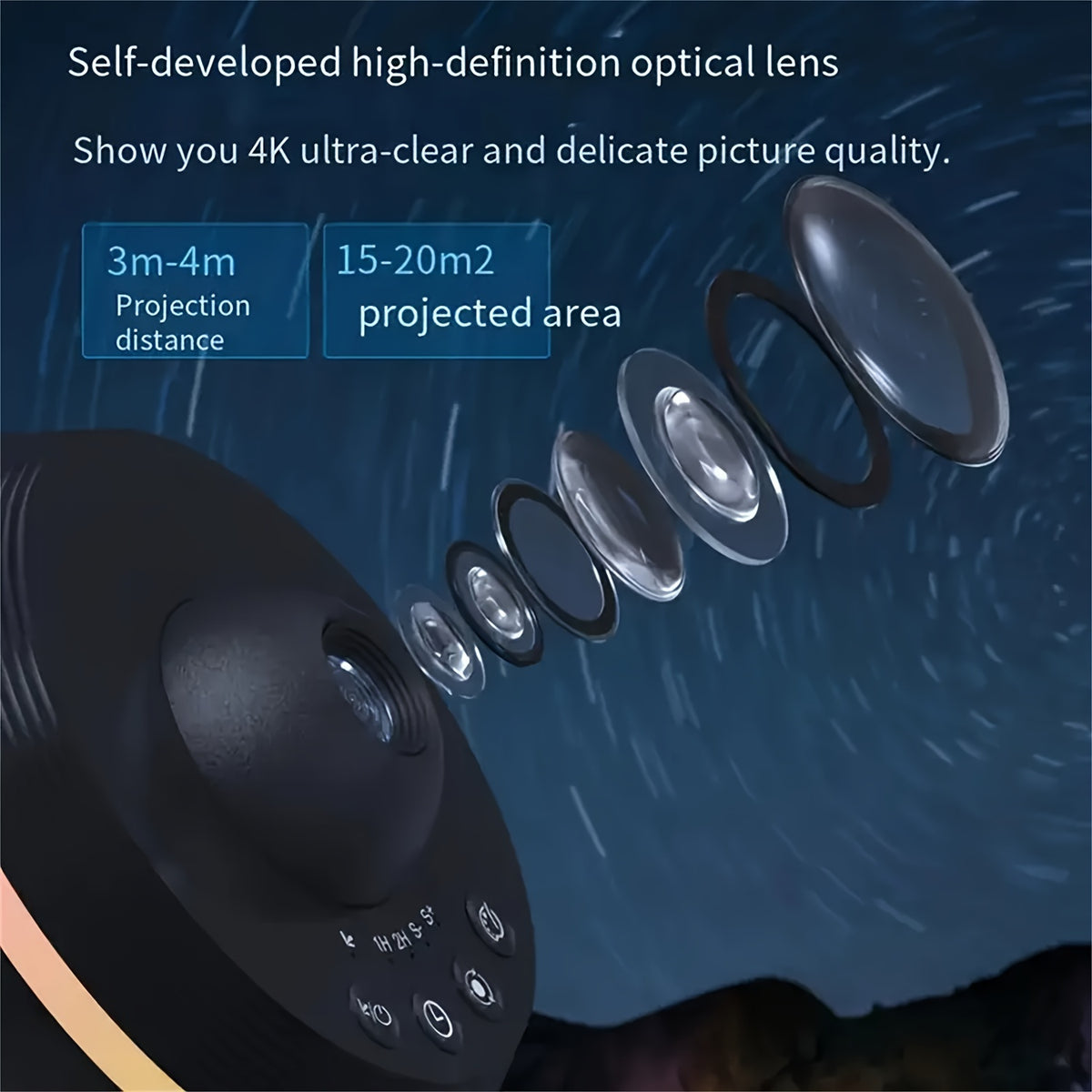 Dynamic Space Ball Projection Lamp, a 13-In-1 Aurora Galaxy Light Projector