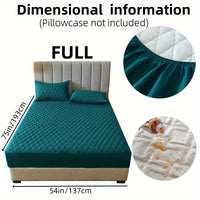 1pc Layered Solid Color Waterproof Mattress Protector (Without Pillowcase And Pillow Insert) Soft And Comfortable Mattress Cover Bedroom Guest Room Bedding Waterproof Mattress Protector Room Bedspread Non-slip All-inclusive P