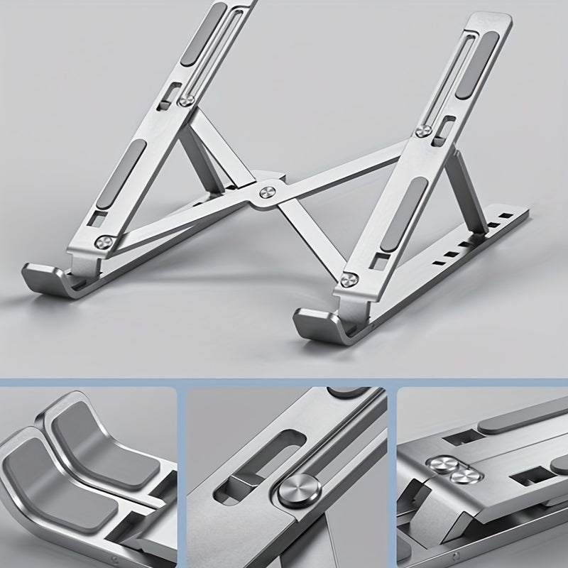 Aluminum Alloy Laptop Stand, Adjustable Portable Folding Storage Bracket