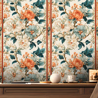 Retro Floral Self-Adhesive Wallpaper