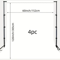 White Backdrop Curtains, 152.4x304.8cm 152.4x304.8cm, 100% Polyester