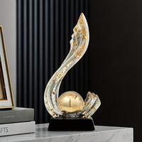 Elegant Resin Fantasy-Themed Art Sculpture - Modern Luxury Decor