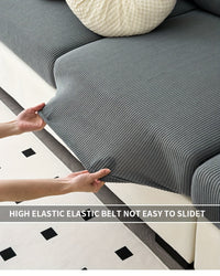 Modern Stretch Sofa Slipcovers - 1 Piece Polar Fleece Fabric Couch Protector, Machine Washable Sofa Cover, Fits Armchair to 4-Seater Sectional, Pet & Kid Friendly Furniture Protection