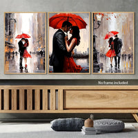 Romantic Abstract Canvas Art Set - 3-Piece - 39.88x59.94 cm