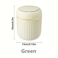 Press-Top Mini Trash Can - Durable PP Material, Compact Desktop Waste Basket