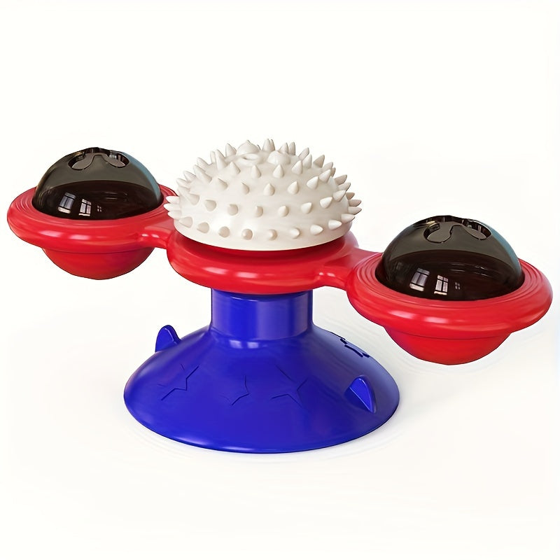 Fun Rotating Cat Toy, Windmill Turntable Design, Cat Teaser