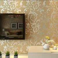 Classic European 3D Stereoscopic Relief Non-woven Wallpaper