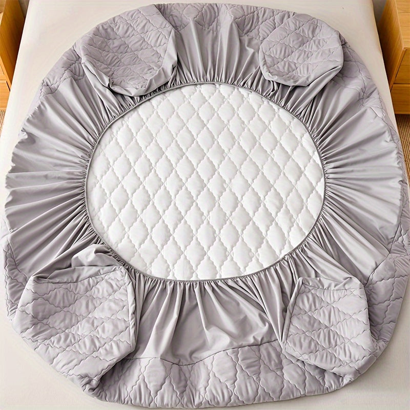 Luxury Soft Comfort Waterproof Mattress Protector - Fitted Quilted Pad with Hypoallergenic Polyurethane Filling, 100% Polyester Cover, Machine Washable, Breathable, Allergy Protection for Bedroom and Hotel - Single, Double Si