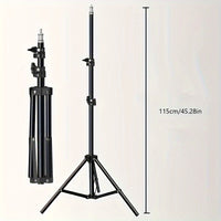 10-Inch USB Selfie LED Light Shooting + Desktop Tripod Stand for iPhone Android, (Warm/ Cool/ Normal) for Live Streaming Makeup Vlog, Photography Accessories, Spring Gif