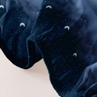 Starry Night Brushed Fitted Sheet - Soft, Breathable Polyester Bedding for Bedroom & Guest Room, Deep Pocket Design, Machine Washable