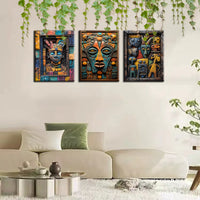 Elegant African Essence Framed Wall Art - 3pcs