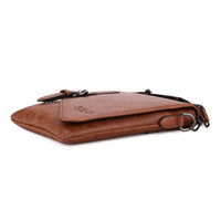 Vicuna Polo Vintage Leather Bag - Brown - miqaya