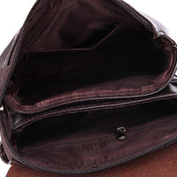 Vicuna Polo Vintage Leder Kuriertasche - Dunkel Braun - miqaya