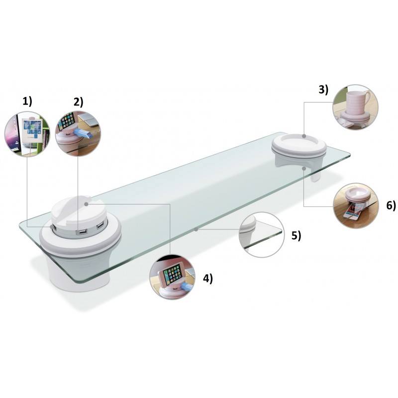 New concept - i-Bridge Desktop-Organizer - Tinted Glass - miqaya