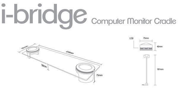 New concept - i-Bridge Desktop-Organizer - Tinted Glass - miqaya