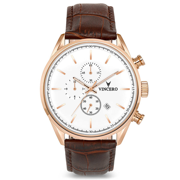 VINCERO The Chrono S White/Rose Gold - miqaya