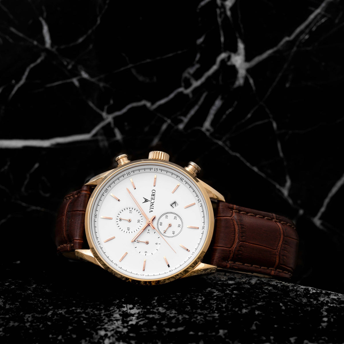 VINCERO The Chrono S White/Rose Gold - miqaya