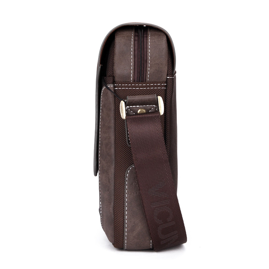 Vicuna Polo Split Leder Kuriertasche - Braun - miqaya