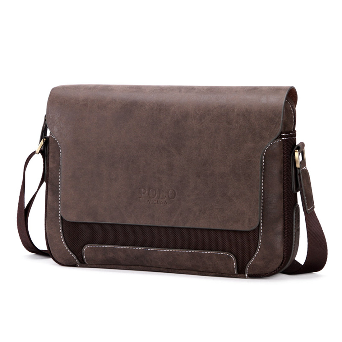 Vicuna Polo Split Leder Profi-Kuriertasche - Braun - miqaya