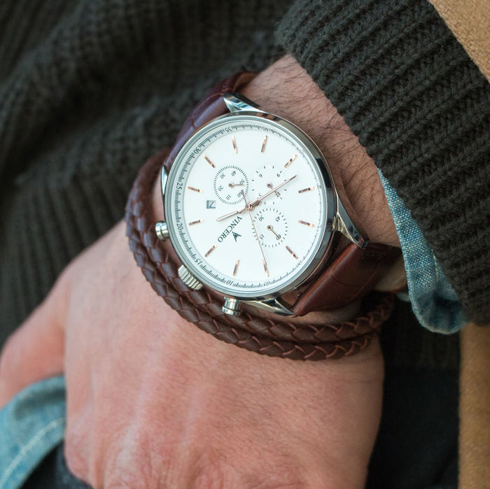 VINCERO The Chrono S Silver/Rose Gold - miqaya