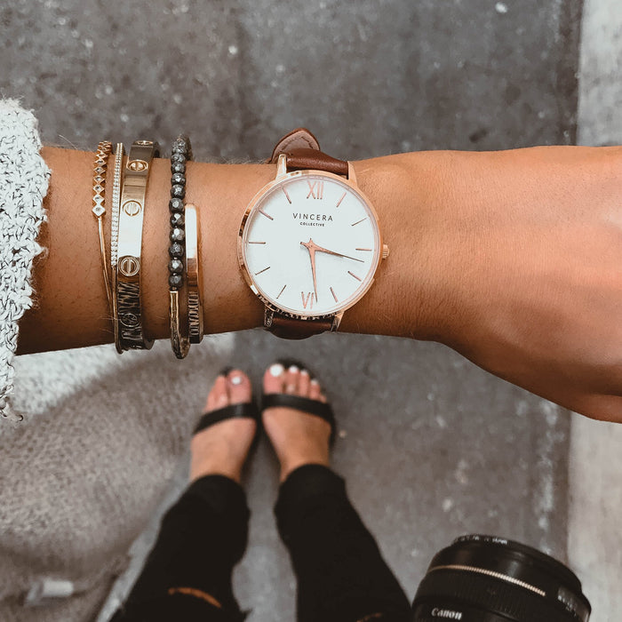 VINCERO The EROS Rose Gold + Brown - miqaya