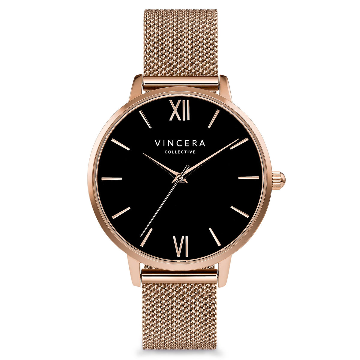 VINCERO Watch - The Eros Mesh Rose + Black - miqaya