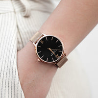 VINCERO Watch - The Eros Mesh Rose + Black - miqaya