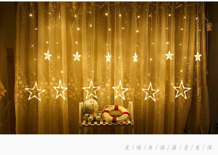 Star Curtain LED Light - 3 mode Flashing - Warm White